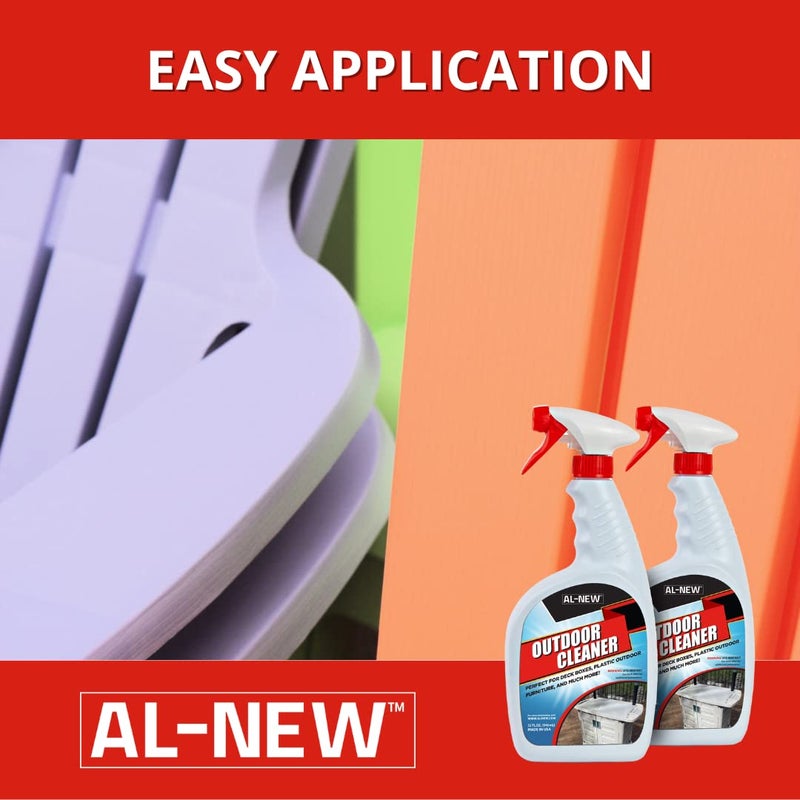 AL-NEW OUTDOOR CLEANER | Versatile Outdoor Cleaner for Deck Boxes, Plastic Outdoor Furniture, & More | Pack of 2 (32 oz.) - Image 4